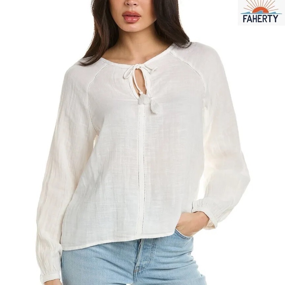 Faherty Celina Boho Long Sleeve. Women’s Size Medium. NWT